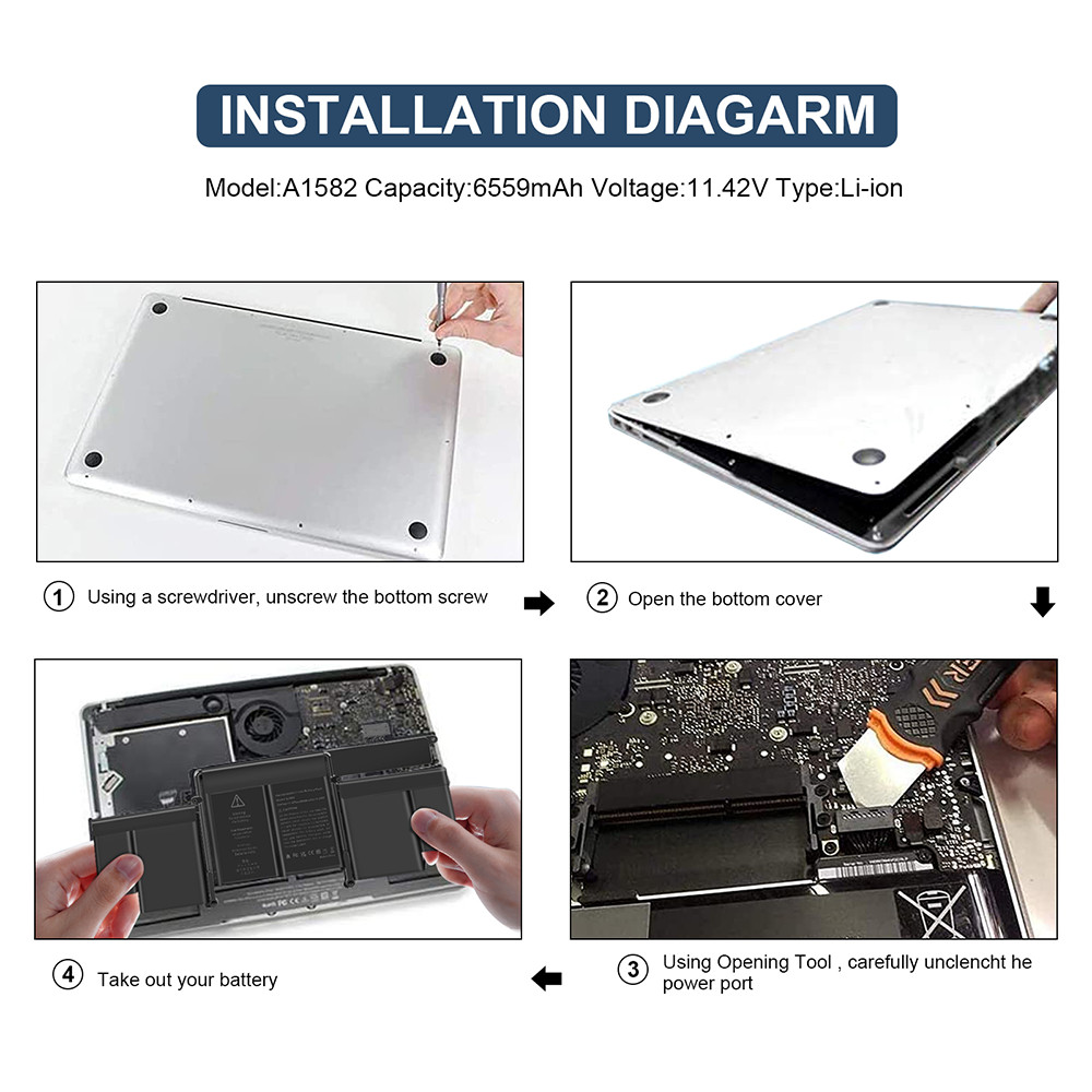 🧡LOT Replace Battery A1493 For Apple Macbook Pro 13″ A1582 A1502 2013 2014 2015