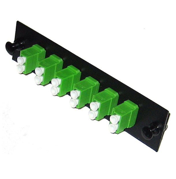 Fiber Optic Adapter Panel with 6 LC/APC Duplex SM Adapters 12 Ports Green – 1590