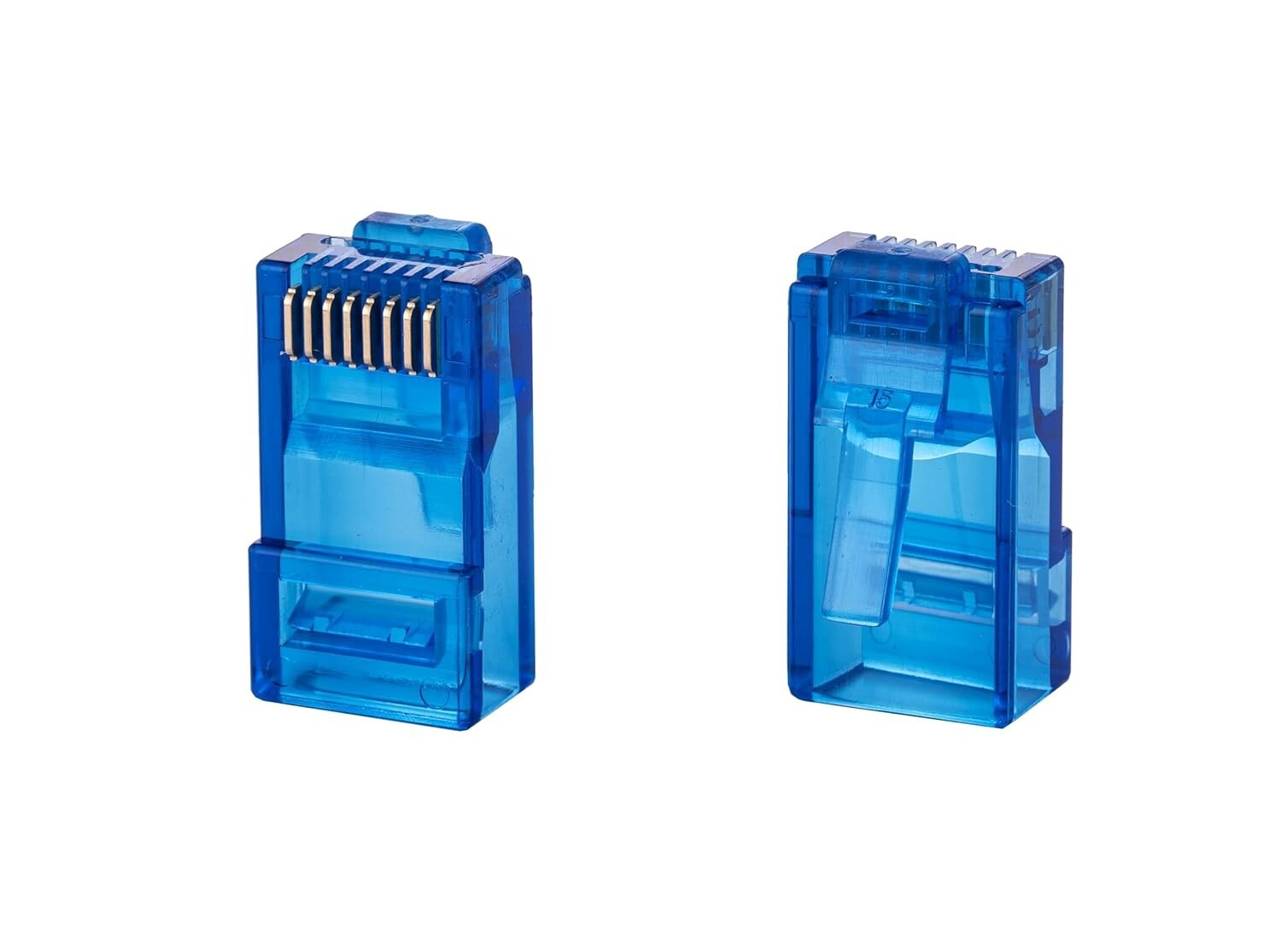 Blue RJ45 End Pass Thru EZ Modular Plugs 8P8C for Cat6 Network Cables Pack LOT