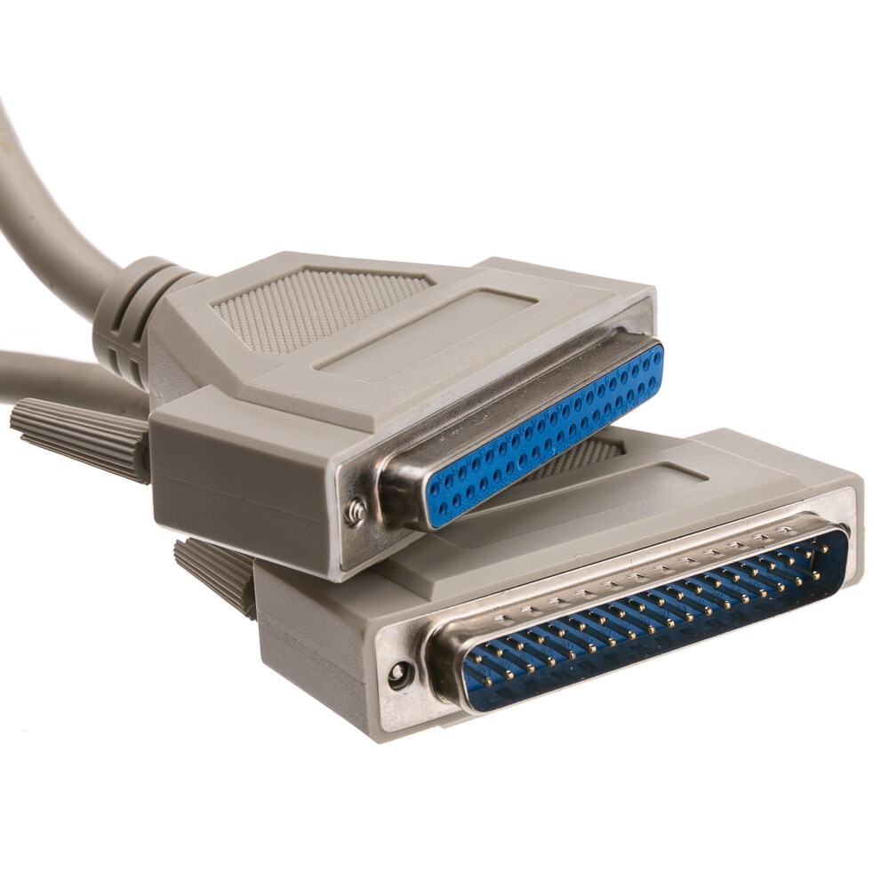 3FT Serial Extension Cable, DB37 Male to DB37 Female, 37 Conductor 10D4-01203