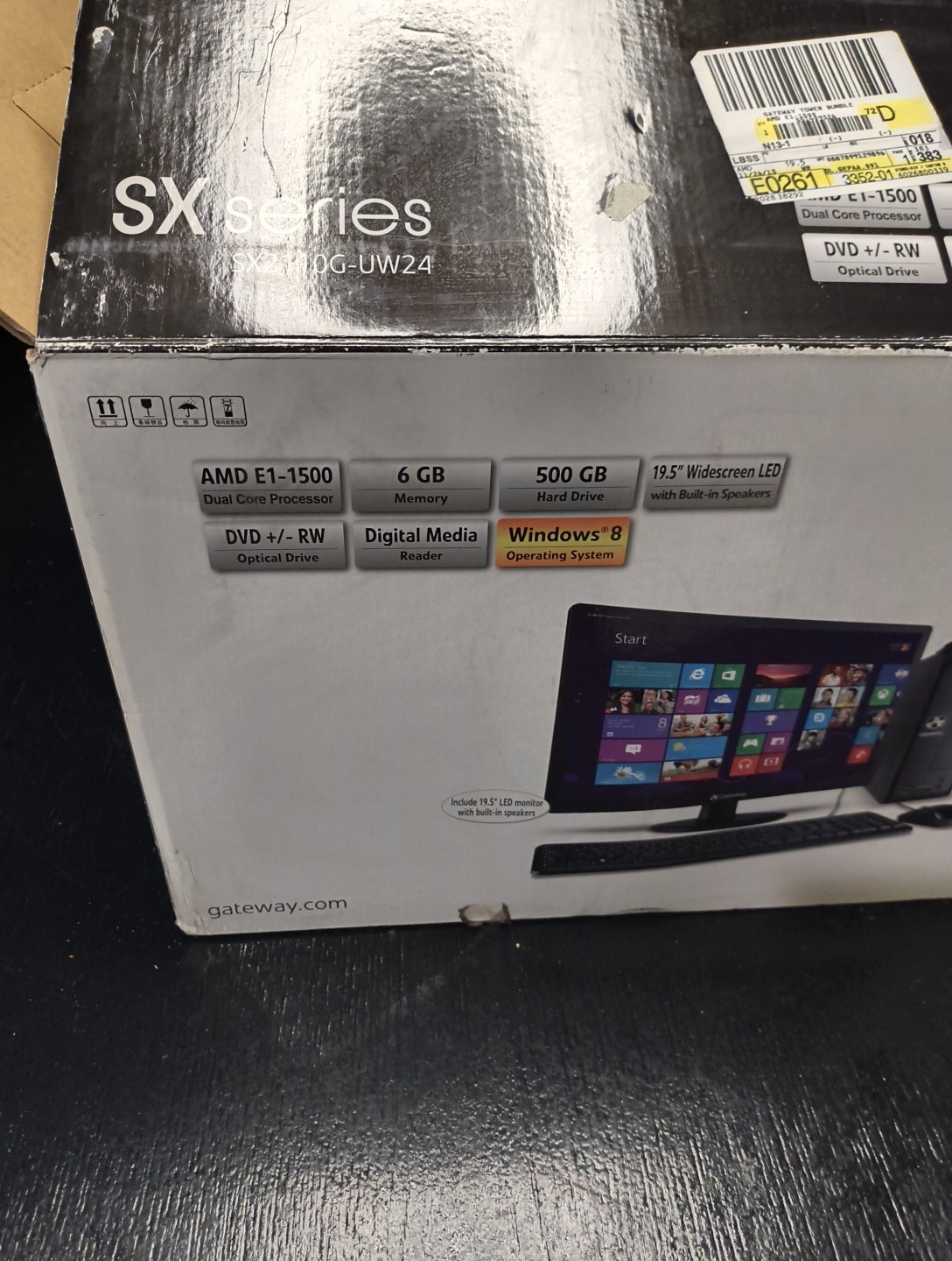 Gateway SX2110G-UW24 AMD E1-1500 Radeon HD 7310 500GB HDD 6GB Ram Windows 8