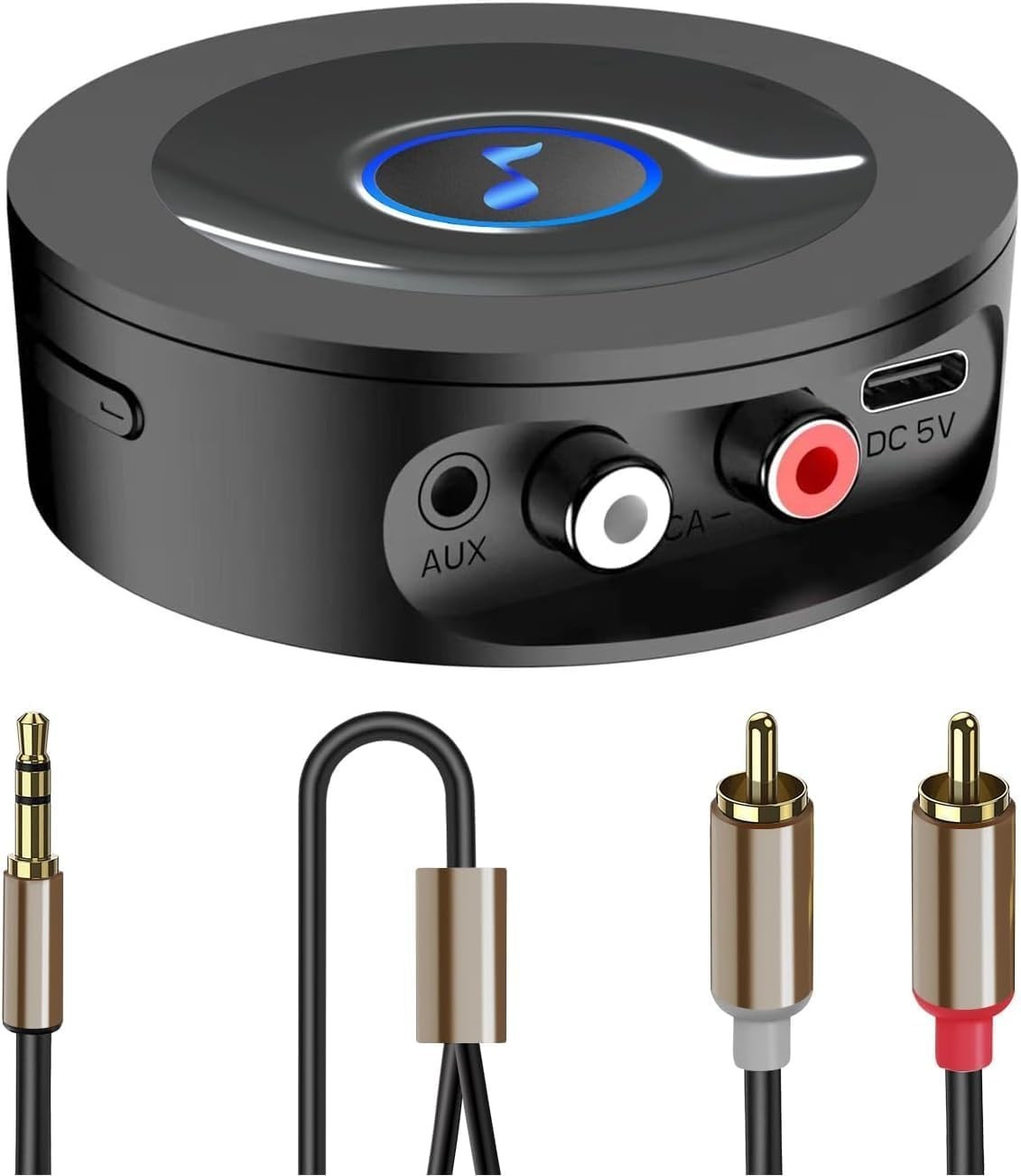 Bluetooth 5.2 Receiver for Home Stereo AUX Adapter for Hifi Music Streaming, Wir