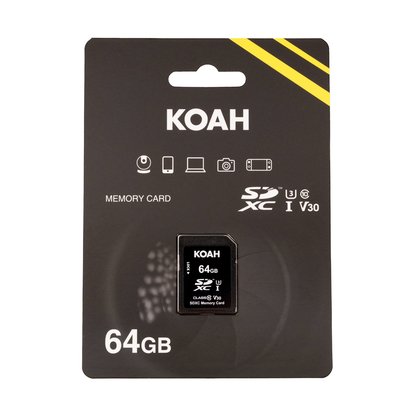 Koah Ultimate 64GB SDHC Memory Card Class10 U3 V30 UHS-I High-Speed
