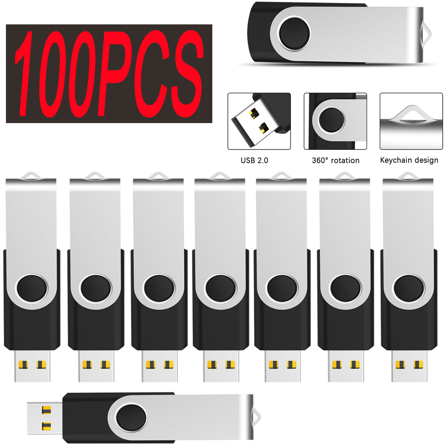 LOT 10x 100x 1GB/2GB/4GB/8GB/16GB/32G/64GB USB 2.0 Flash Drive Thumb Drive Stick