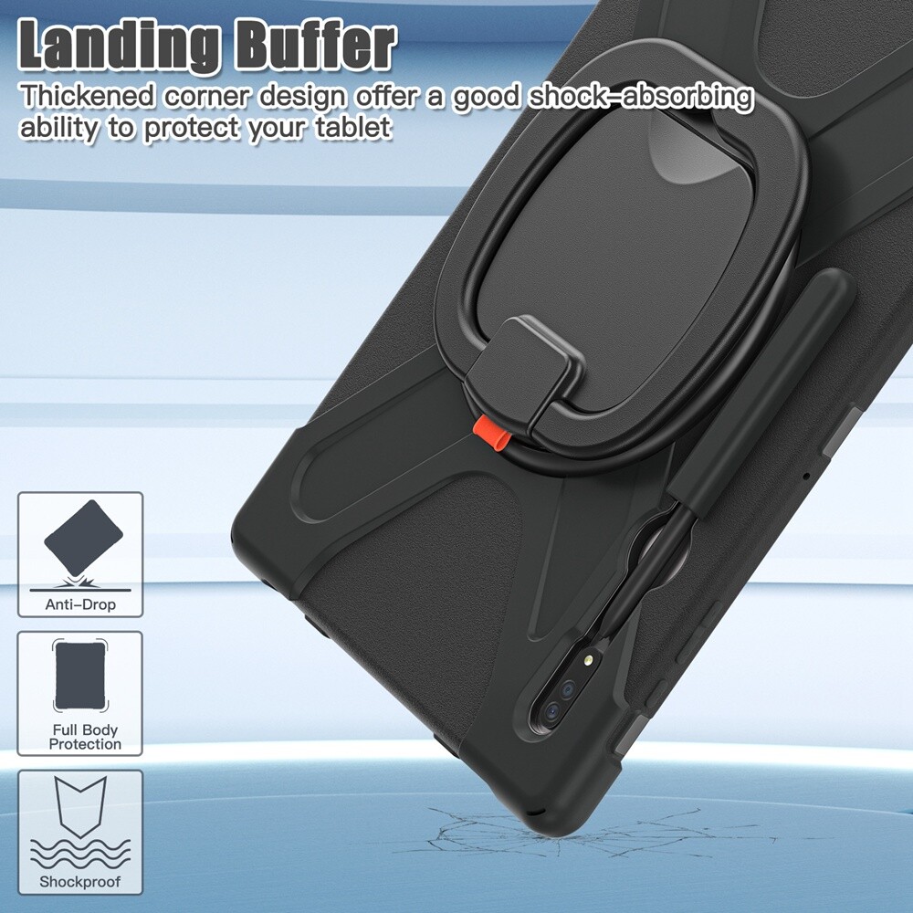 For Samsung Galaxy Tab S9 Ultra S9 Plus S8 Rotating Shockproof Carry Tablet Case