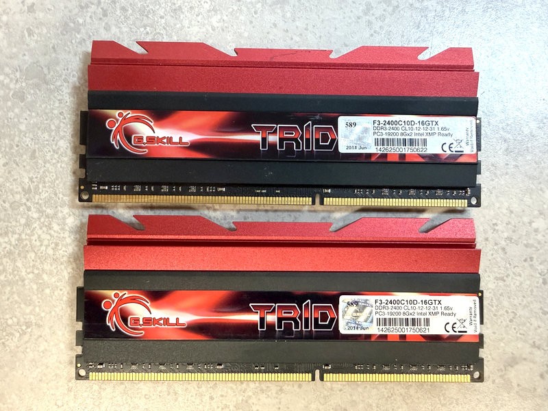 G. SKILL TridentX 16GB (8Gx2) UDIMM 2400 MHz PC3-19200 DDR3 (F3-2400C10D-16GTX)