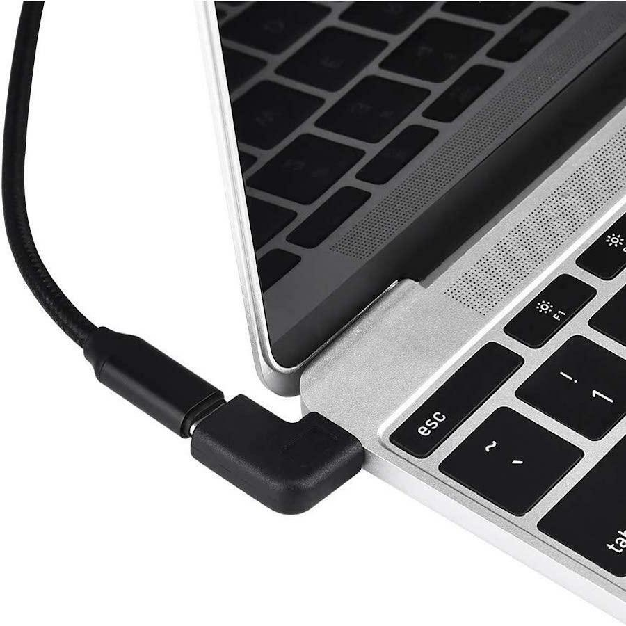 USB C Angle Adapter [2 Pack] Left/Right 90 Degree, USB Type C Male to Female