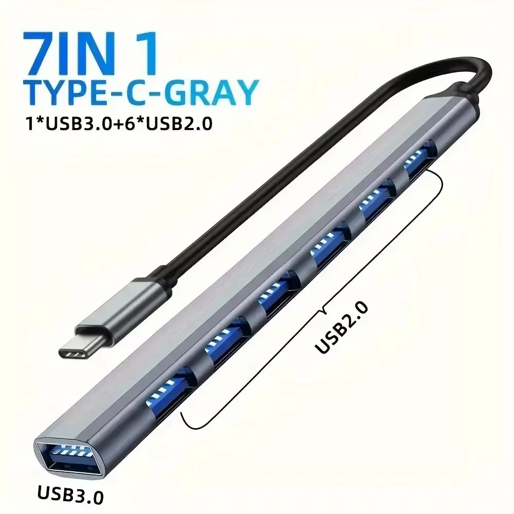 USB C Hub 8In1 7In2 7In1 Type C 3.1 to 4K HDMI Adapter with RJ45 SD/TF Card Read