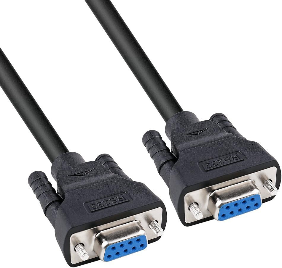 15 Ft Straight through Serial DB9 Cable Female to Female 9 Pin COM Port