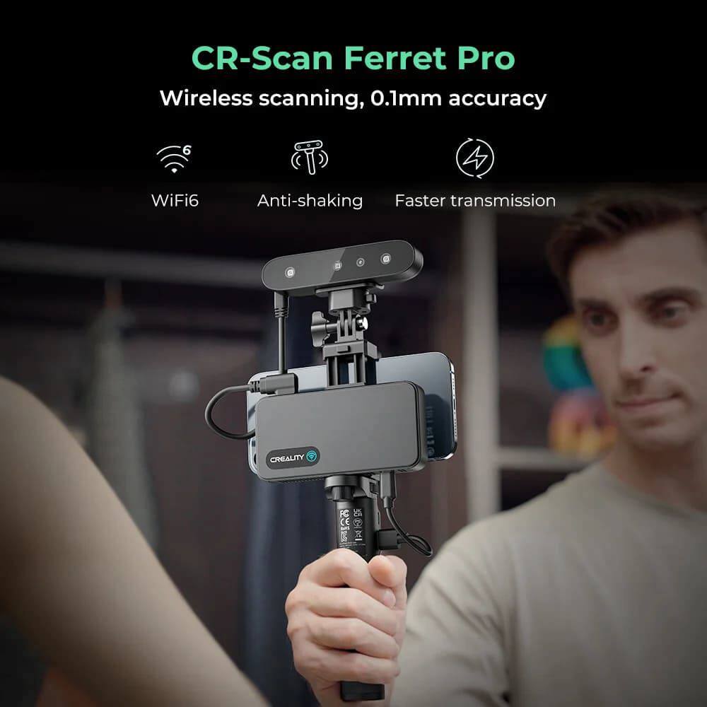 Creality Ferret Pro 3D Scanner 24Bit Full-Color Scan for Windows/Mac/iOS/Android