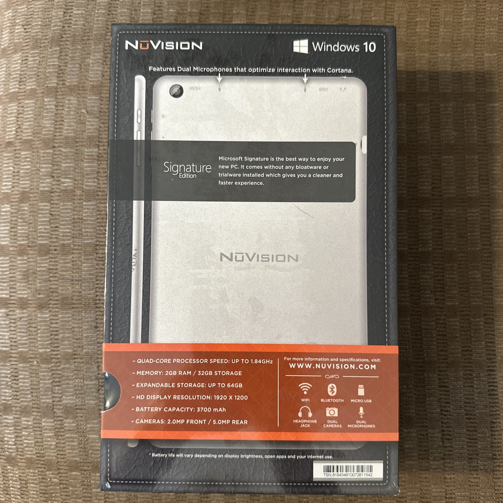 NuVision TM800W610L Tablet 8″ Intel Atom 2 GB 32 GB – Silver ES2392