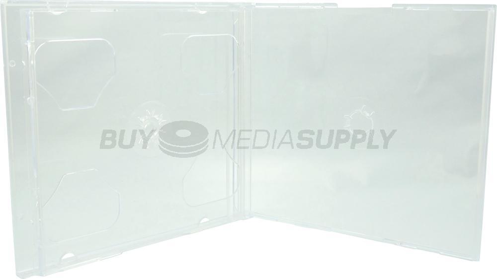 10.4mm Standard Clear Triple 3 Discs CD Jewel Case Lot