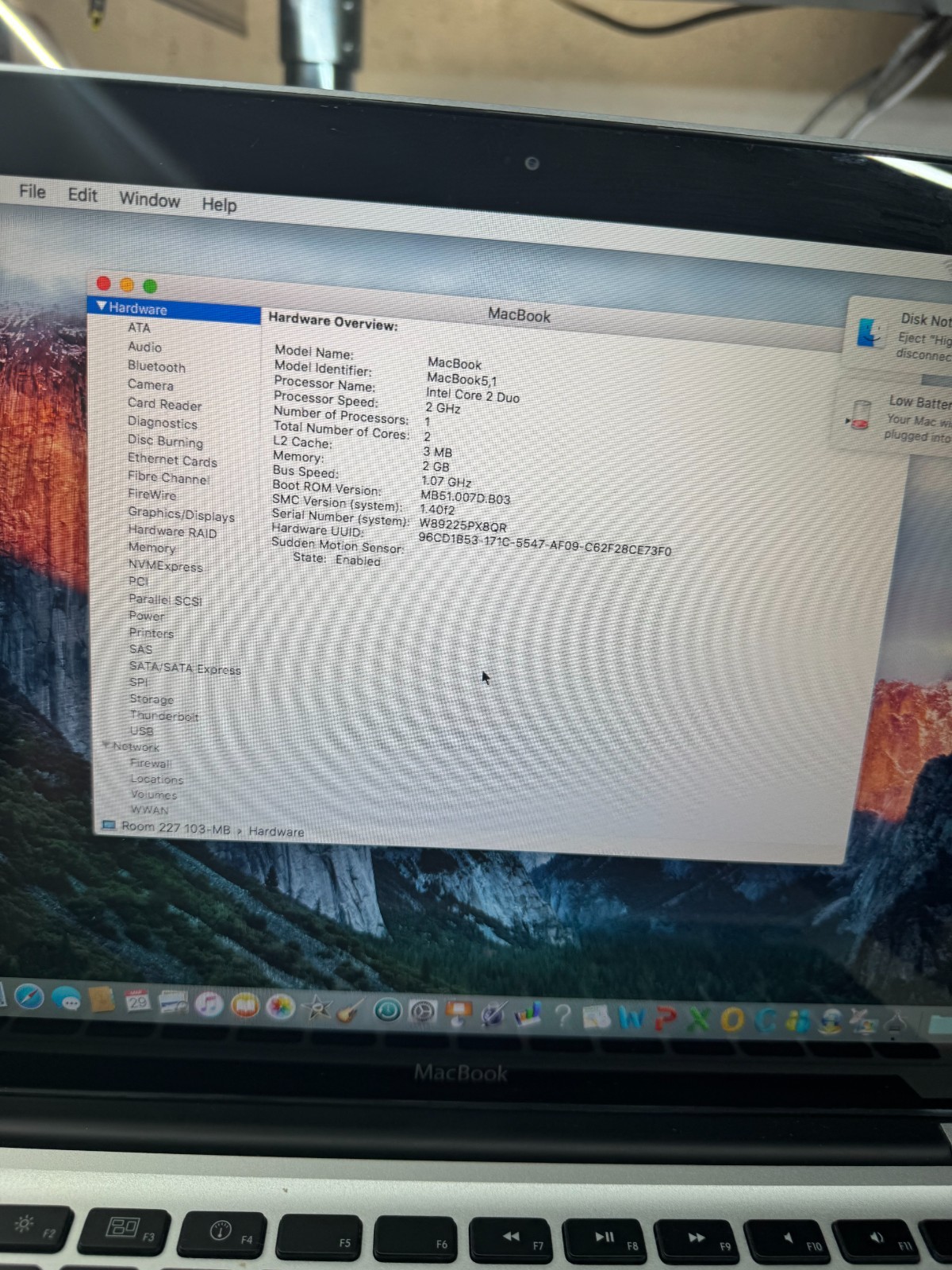 Apple MacBook Air Core 2 Duo, 2GB RAM, Cycle Count 163 #5043
