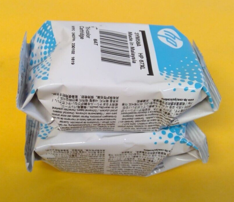 Genuine OEM HP 67XL Black-67XL Tri-color Ink Bulk Packaging FREE SHIPPING