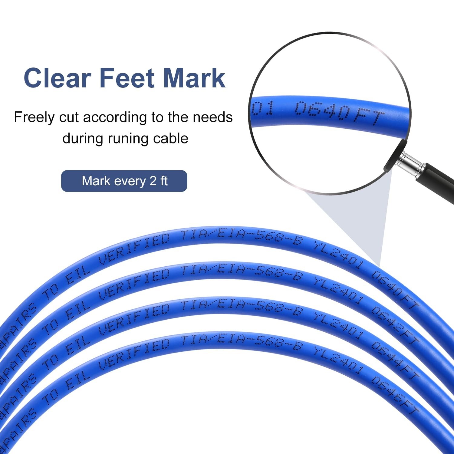 AvesView CAT6 Indoor 1000ft Ethernet Cable UTP (CCA) 23AWG 550MHz – Blue