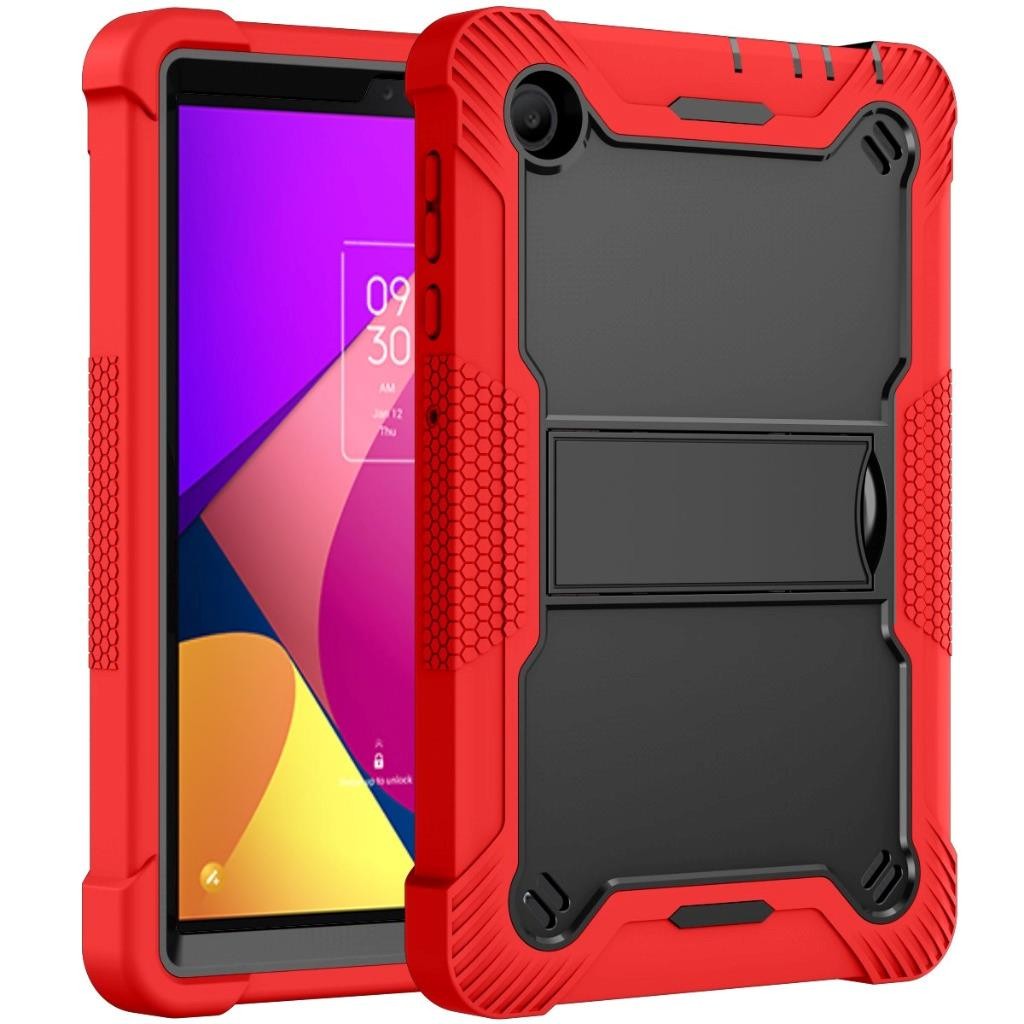 For T-Mobile Revvl Tab 2 Shockproof Heavy Duty Armor Rubber Stand Case Cover