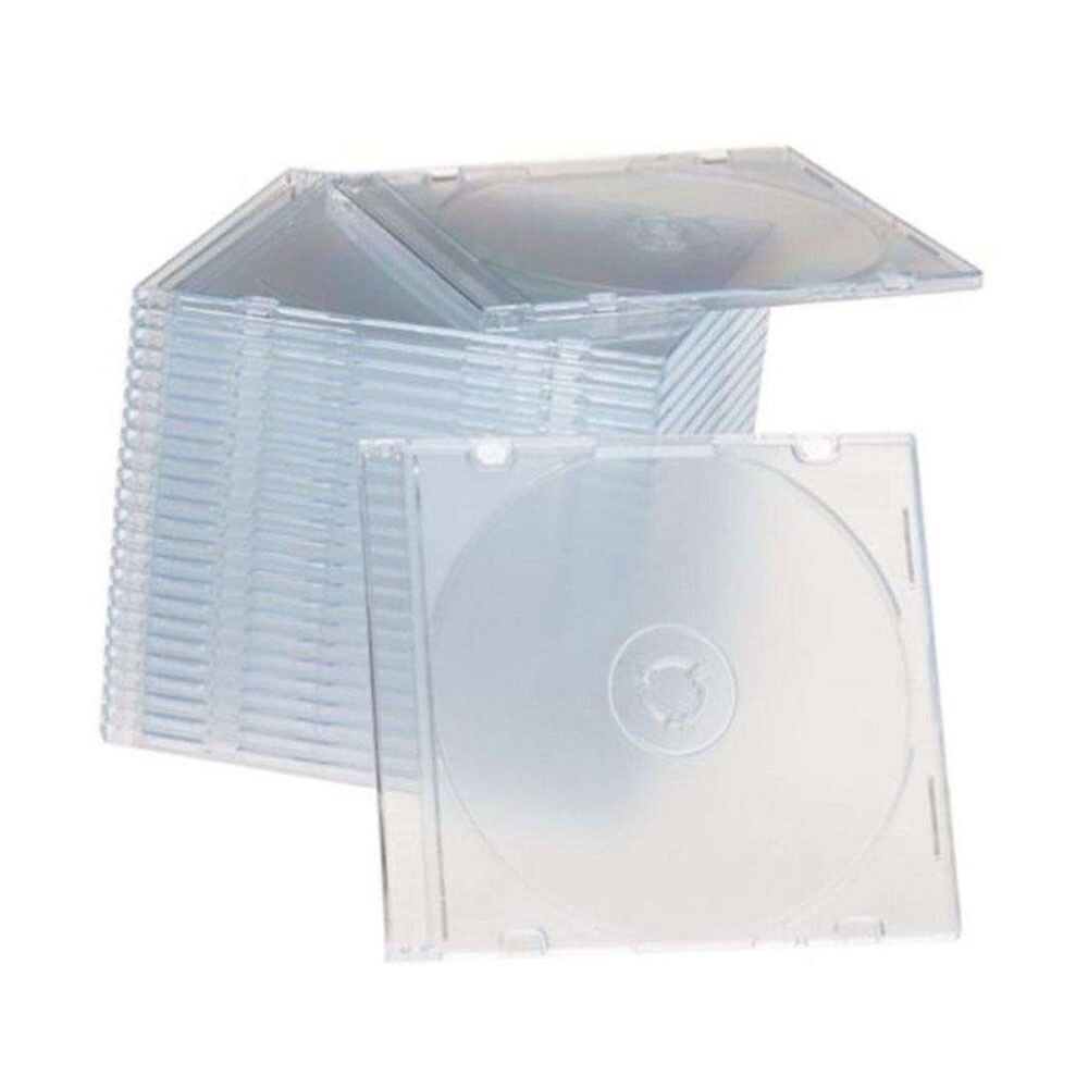 100Pc Standard Clear CD Jewel Case Slim PP DVD Disc Storage Cover Clear Tray