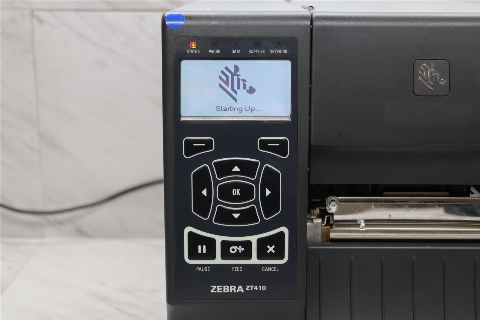 Zebra ZT410 Thermal Transfer Label Printer USB Ethernet ZT41042-T010000Z w/ Cord