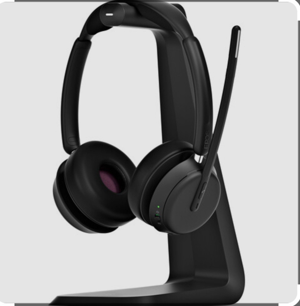 EPOS IMPACT 1061 ANC Wireless Bluetooth USB-C Dual Over-Ear Headset Black