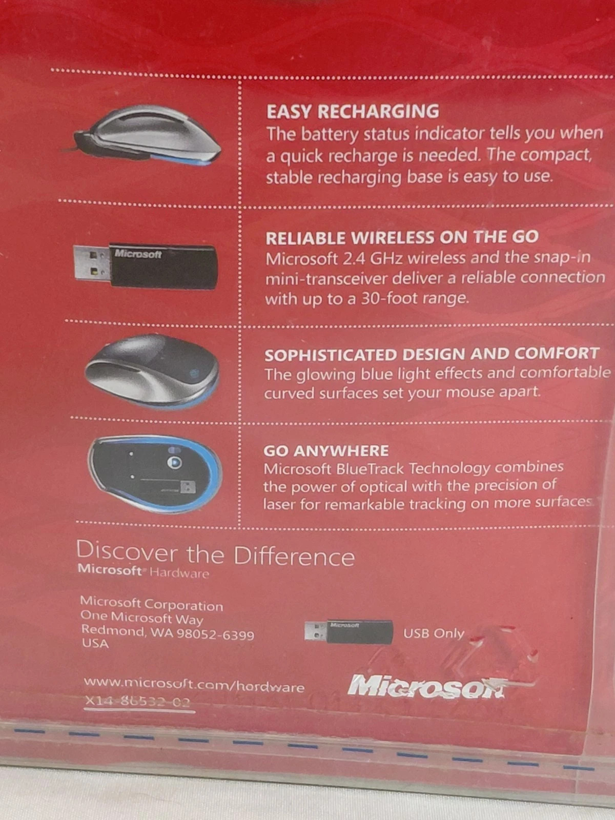 Microsoft Explorer Mouse BlueTrack Rechargeable Wireless USB Mouse New Sealed