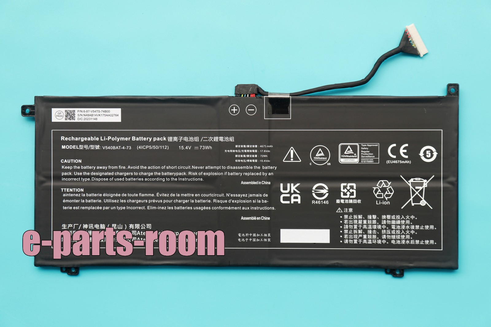 New Genuine V540BAT-4-73 Battery for EUROCOM Blitz Ultra 16 / Blitz Ultra 2 14