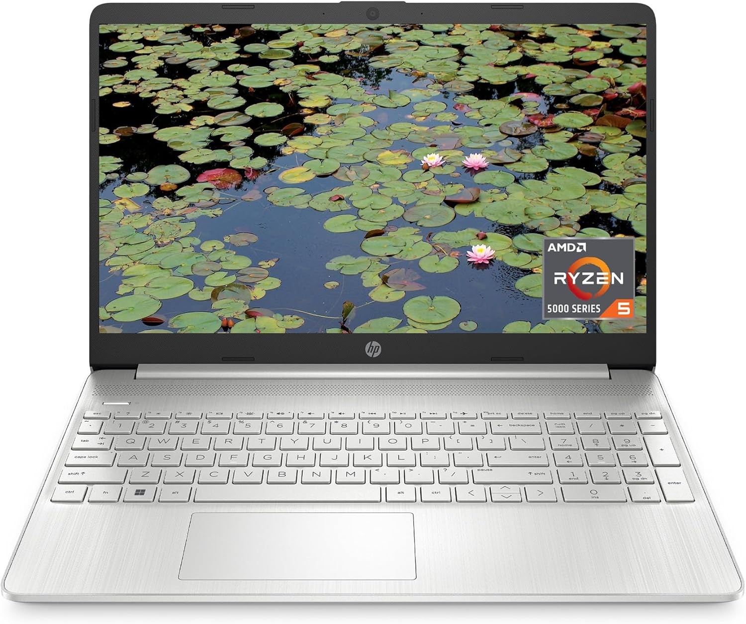HP 15 inch Laptop, HD Display, AMD Ryzen 5 5500U, 8 GB RAM, 256 GB SSD Win 11