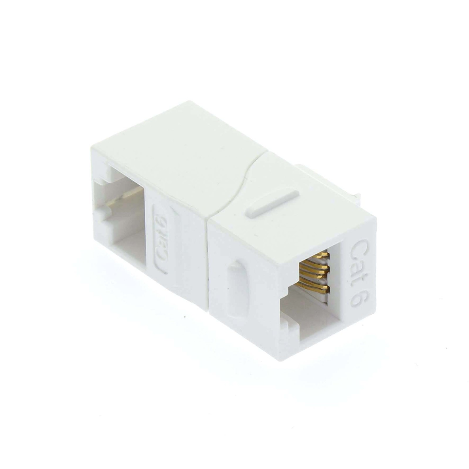 ACCL Cat.6 8P8C Ethernet Right Angle Keystone Coupler White, 2pk