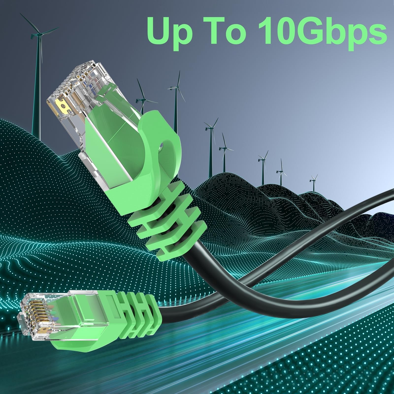 Cat 6 Ethernet Cable 200 ft, 23AWG Solid CCA Copper-Clad Aluminum, PE Waterpr…
