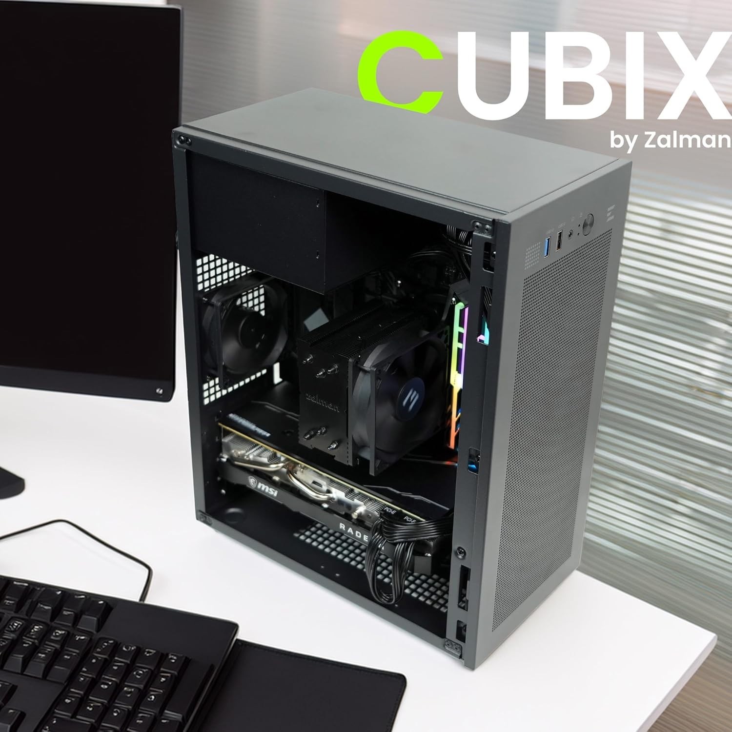 Durable CUBIX Mini Tower Chassis for Gaming & Business | Supports ATX PSU