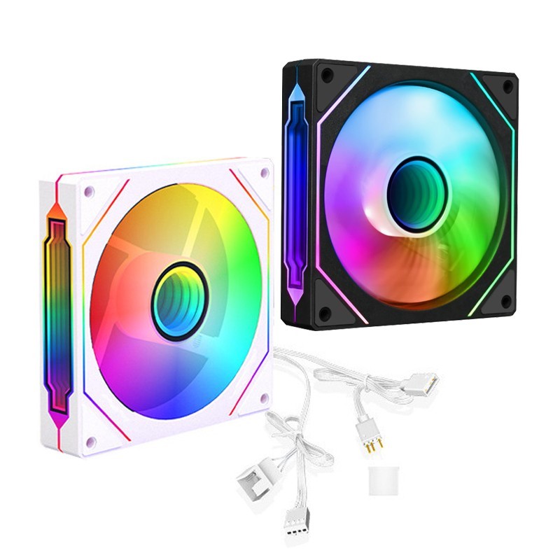 3PACK ARGB & PWM RGB 120mm Desktop PC Computer Case CPU Quiet Prism Cooling Fan