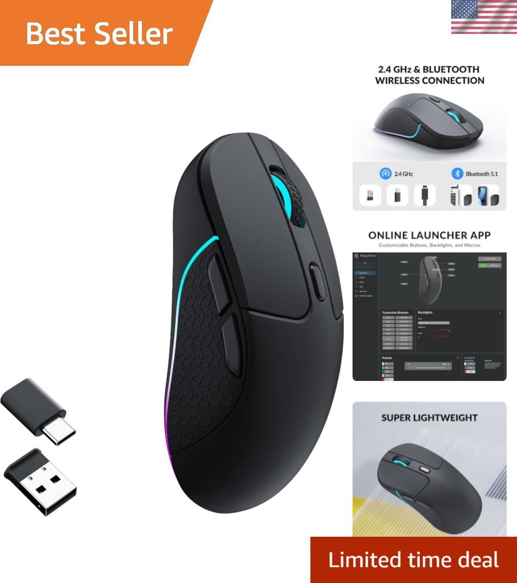 Customizable M3 Wireless Mouse – 70 Hours Battery Life & Lightweight Ergonomics