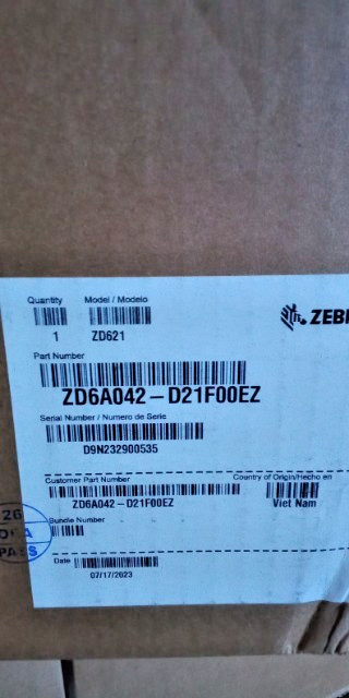 New Zebra ZD621 Direct Thermal Transfer Label Printer ZD6A142-D01F00EZ