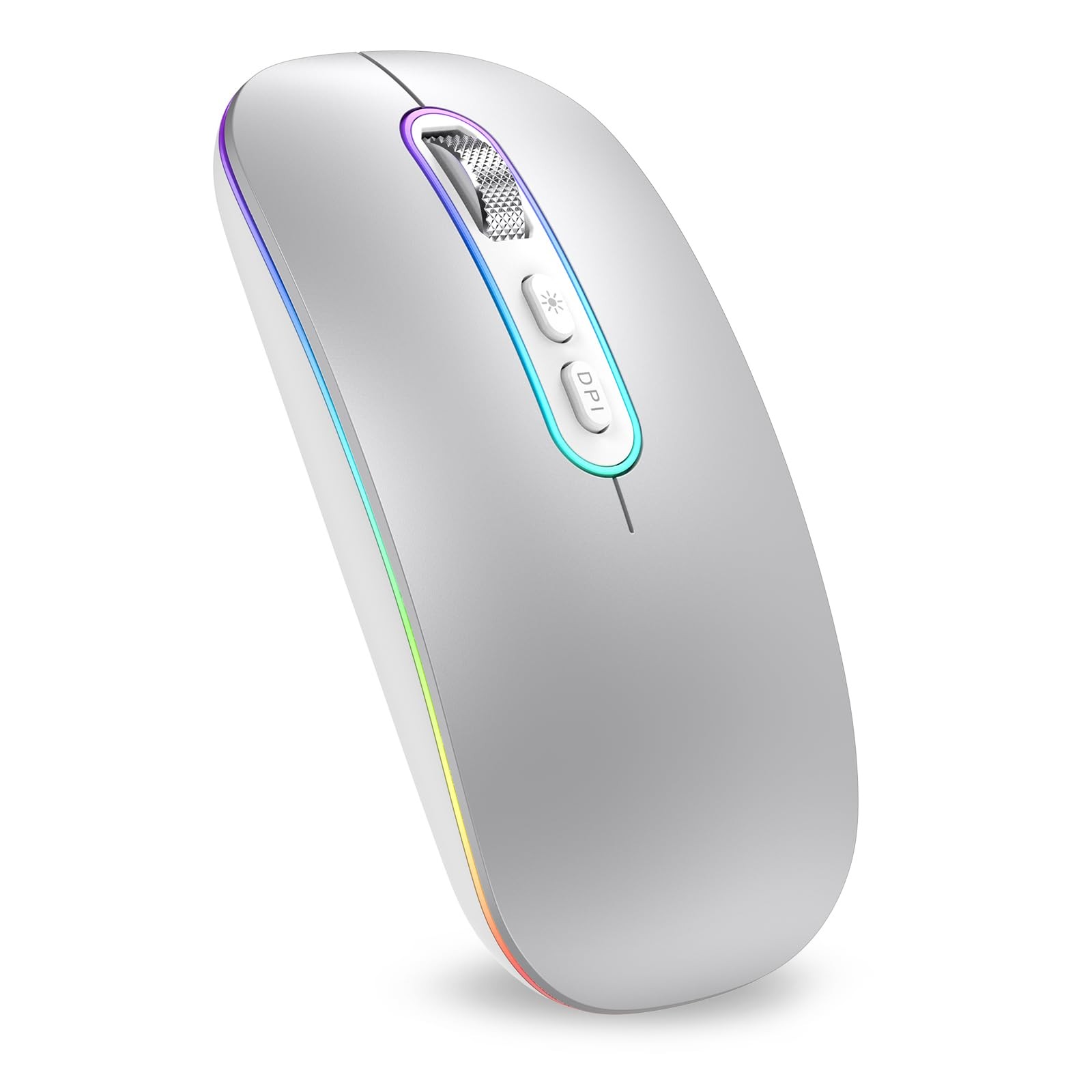Rechargeable 2.4G BT Wireless Slim Mouse 1600 DPI USB Receiver Mac PC Laptop