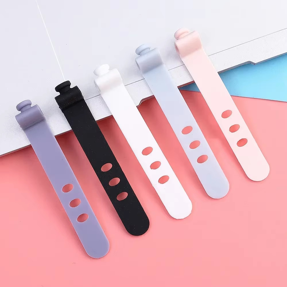 Phone Cable Organizer Earphone Clip Charger Cord Management 3 Hole Line Storge H
