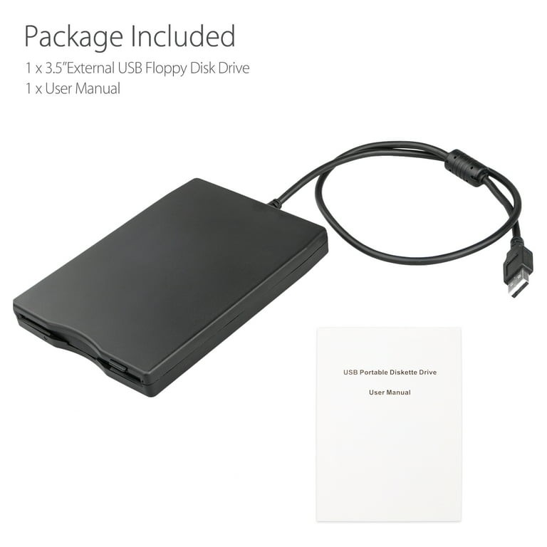 USB 2.0 3.5 inch Portable External Floppy Disk Drive 1.44Mb Reader FDD PC Laptop