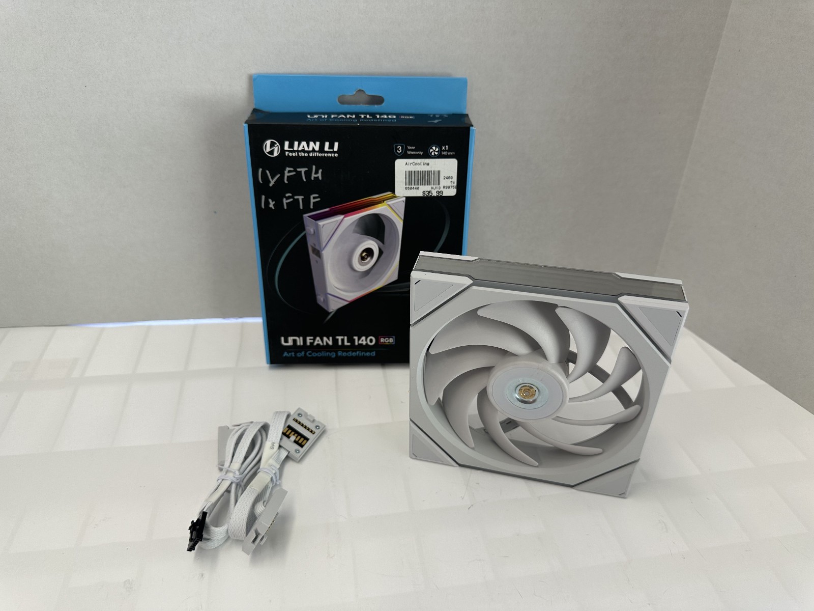 *Fans Only* Lian Li Uni Fan TL 140mm Case Fan – White (1-Pack)