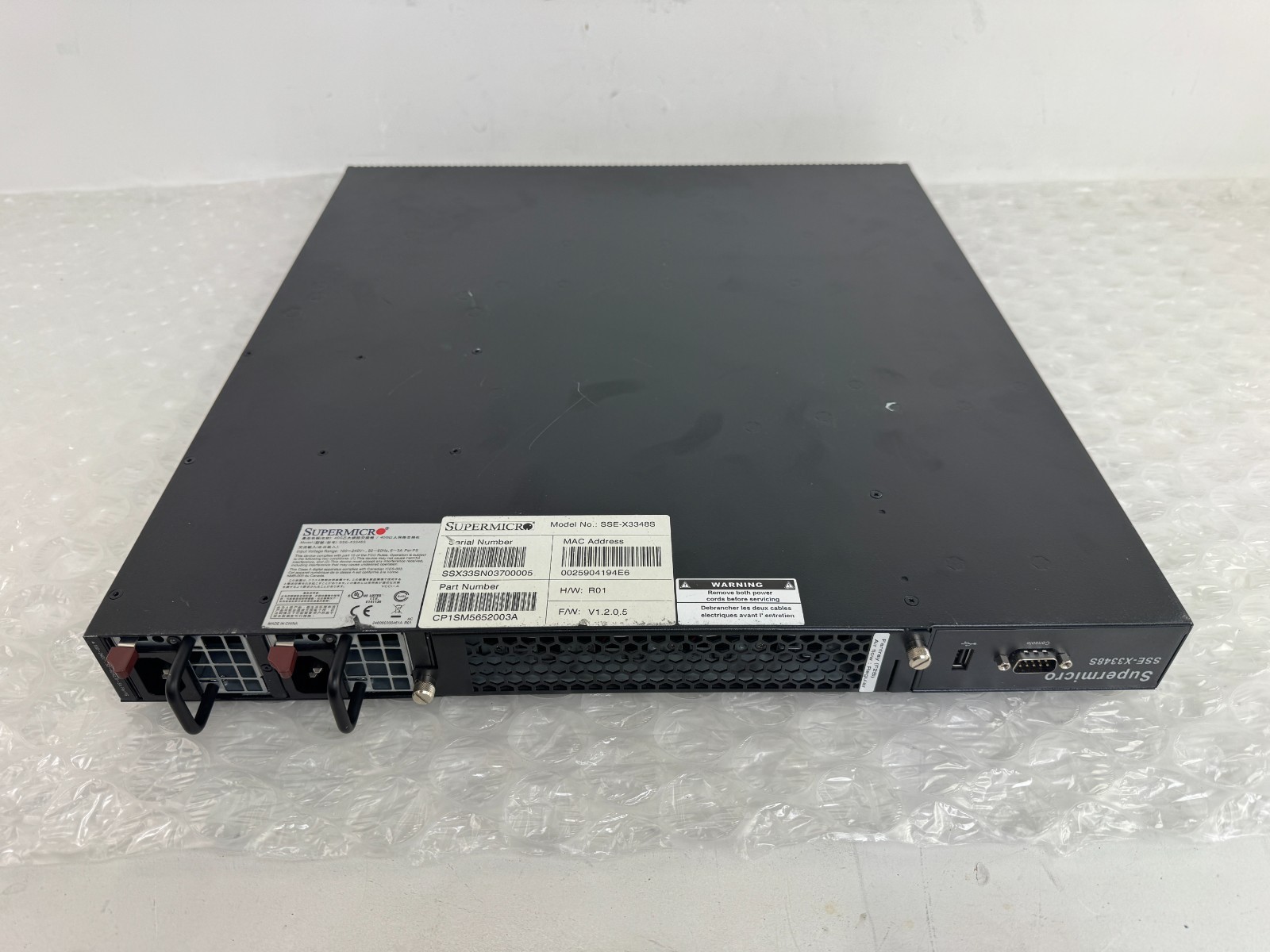Supermicro SSE-X3348S 48x10GbE 4x40GbE 2xGbE 2x400W Managed Switch