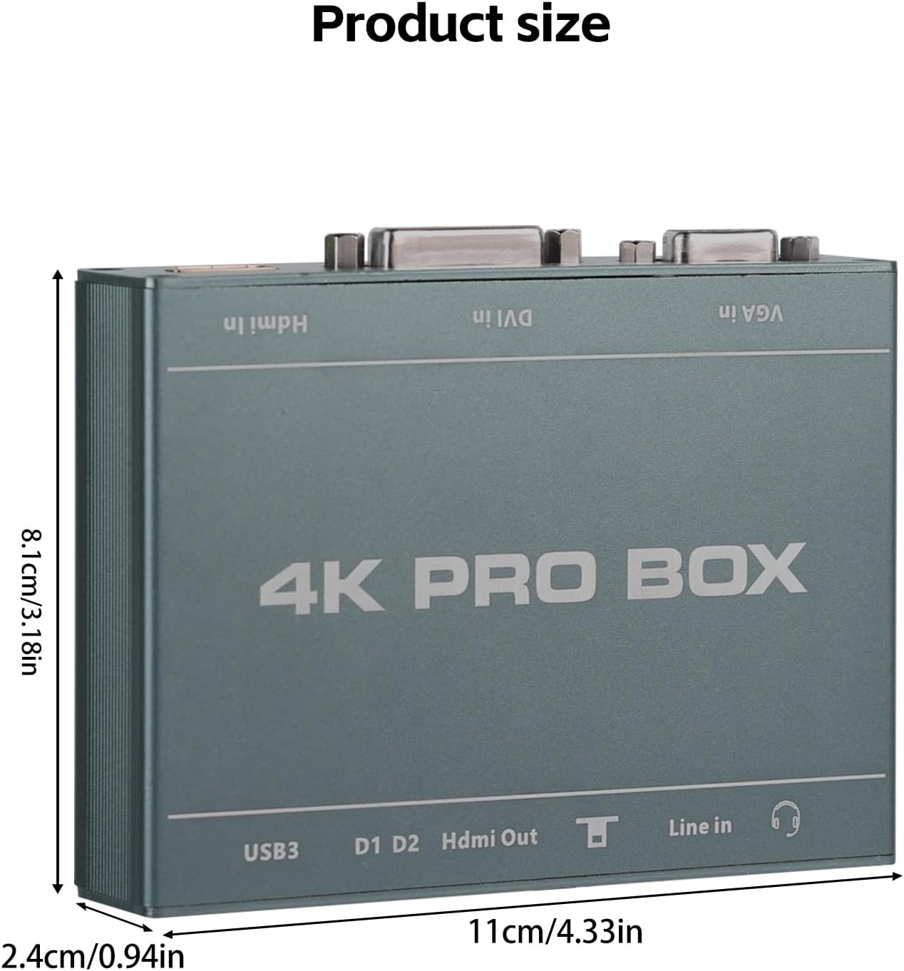 4K HDMI VGA to USB3.0 Video Capture Box 1080P 60FPS