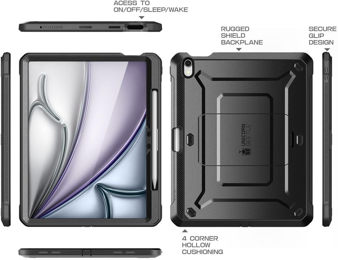 SUPCASE For Apple iPad Air 13″ 2024 Multi-Layered Protection Case +Screen Cover