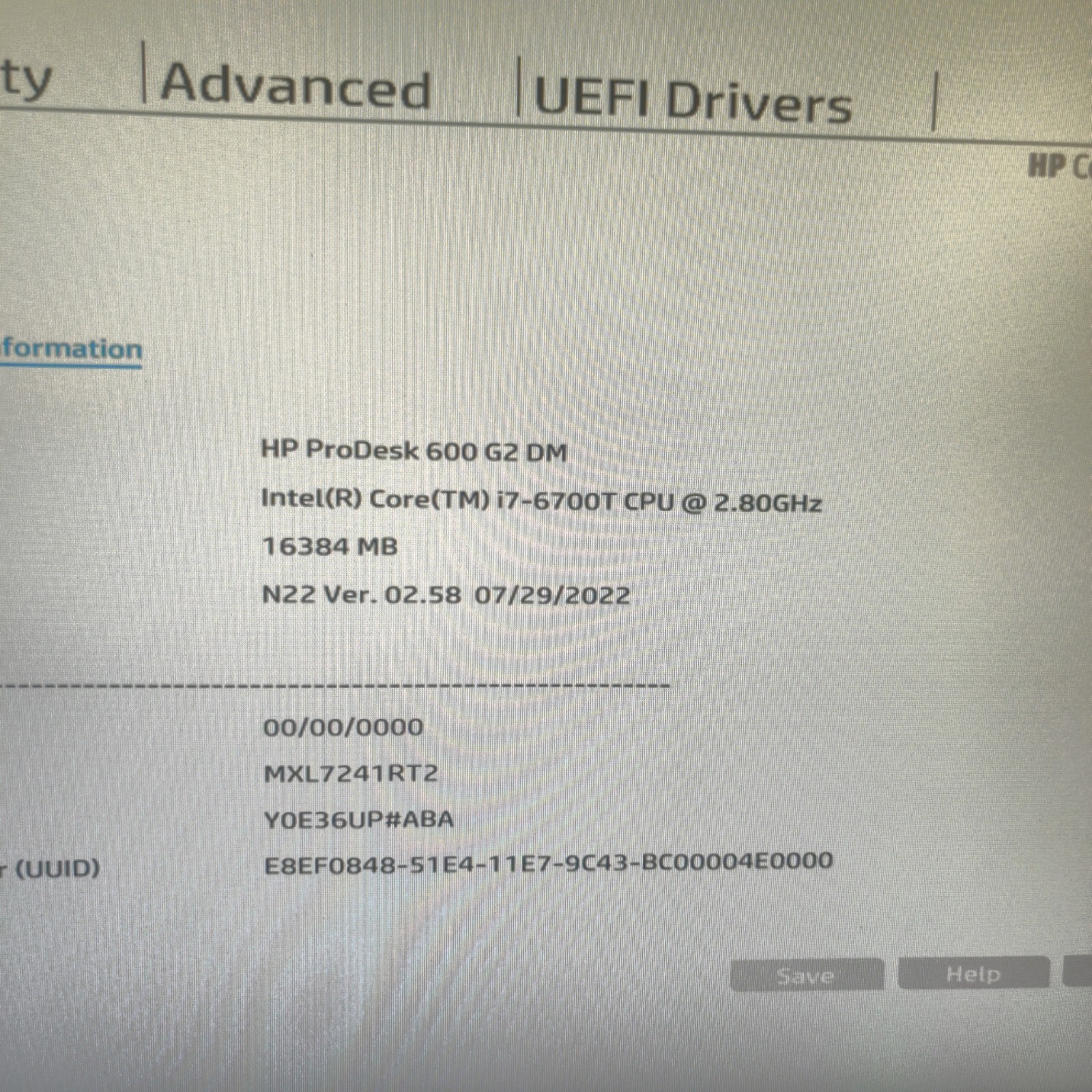 HP ProDesk 600 G2 DM Desktop i7-6700T 16GB RAM 256GB SSD Win 11 NO ADAPTER USED