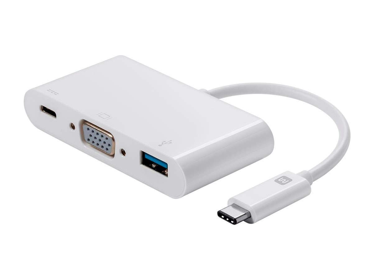 Monoprice USB-C to HDMI Adapter – Supports Up To 10Gbps Data Rate, USB White
