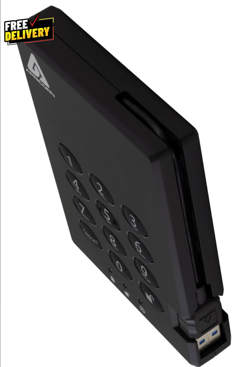 2TB Aegis Padlock USB 3.0 256-Bit AES XTS Hardware Encrypted Portable External..