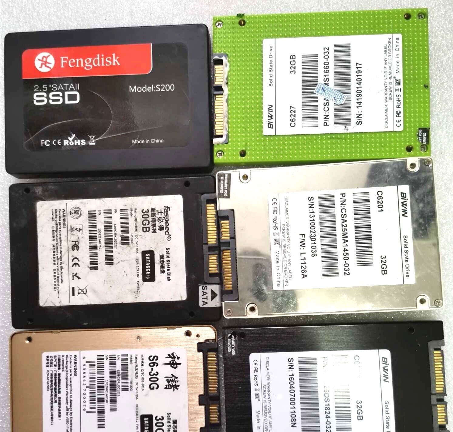 2.5in SSD Solid State Drive 30GB 32GB 60GB 64GB 120GB 128gb 240GB 256GB 512GB