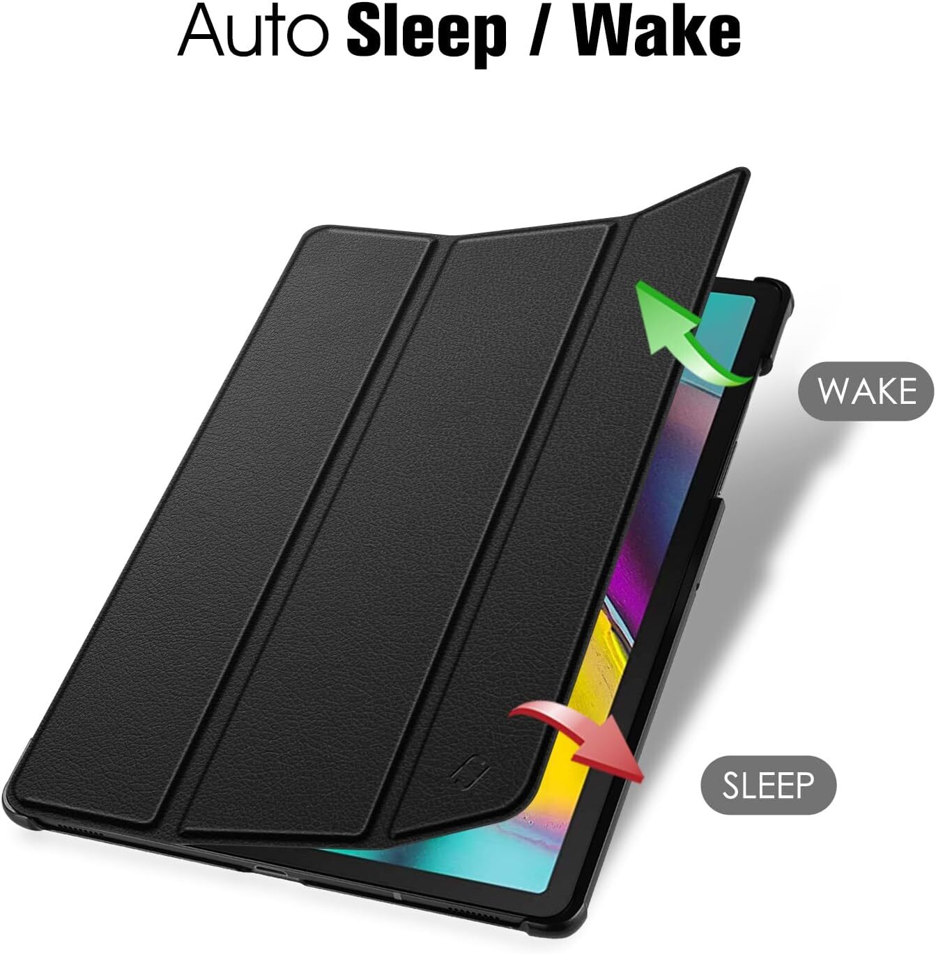 Case for Samsung Galaxy Tab S5e 10.5 Inch (2019) Ultra Thin Tri-Fold Shell Cover
