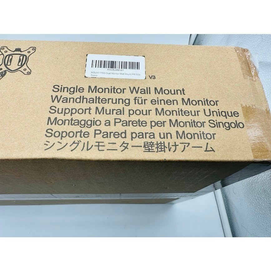 MOUNT PRO Dual Monitor Wall Mount PR7008 Gas Spring Full Motion Arms Black