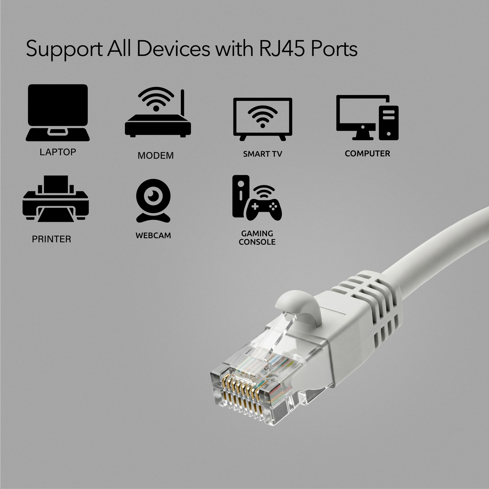 Ethernet Cable Cat5e 3ft 6ft 10ft 25ft 50ft 100ft RJ45 Network LAN PC Gaming