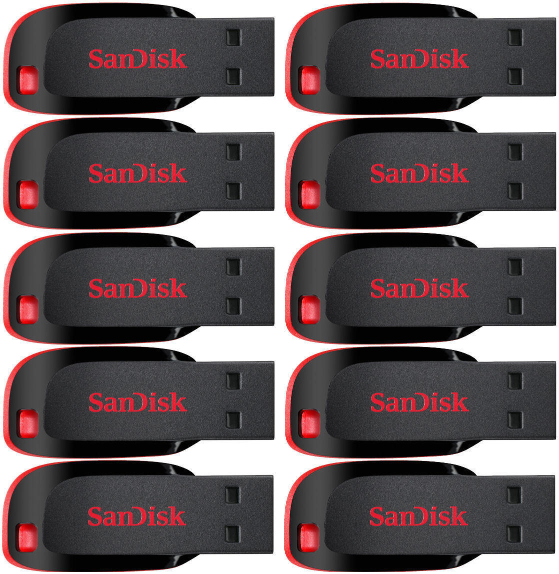 Lot 10 x SanDisk 16GB Cruzer Blade USB Flash Pen Drive SDCZ50-016G Retail Pack