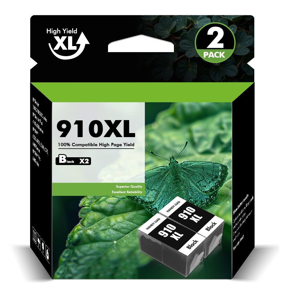 2pk Ink Cartridge for HP 910 XL Black OfficeJet 8010 8025e 8035e 8028e 8022 8015