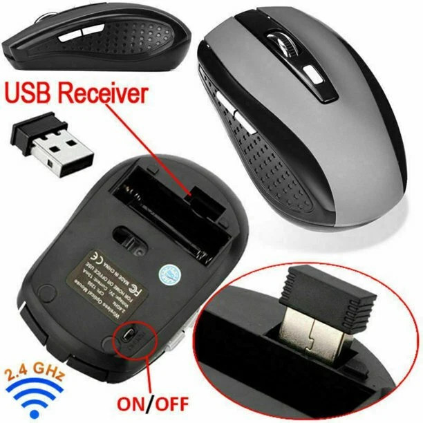 Wireless Optical Mouse Mice 2.4GHz USB Receiver For Laptop PC Computer DPI USA