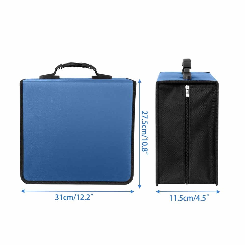 400 Disc Capacity CD DVD Storage Wallet Album Portable Disc Organizer Bag